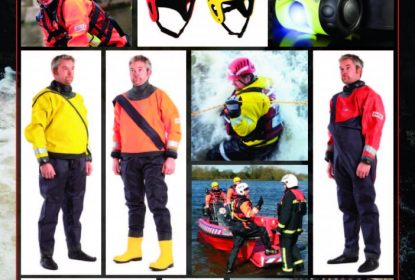 Collins Drysuits and Water Rescue Catalogue Front Page
