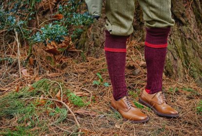 HJ Hall Cable Stripe Shooting Socks