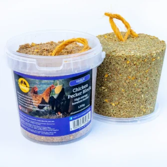 feldy chicken pecker block garlic game rearing