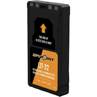 Spypoint Lit-22 is a rechargeable lithium battery. Extend the battery life of the SPYPOINT FLEX cameras. 