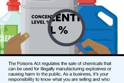 Explosives precursors and poisons regulations
