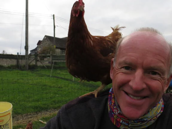 Nick Collins With a Chicken
