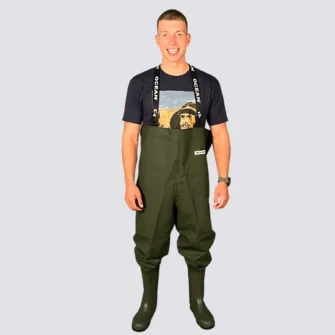 Ocean Chest Waders with Studded Sole Safety Boots