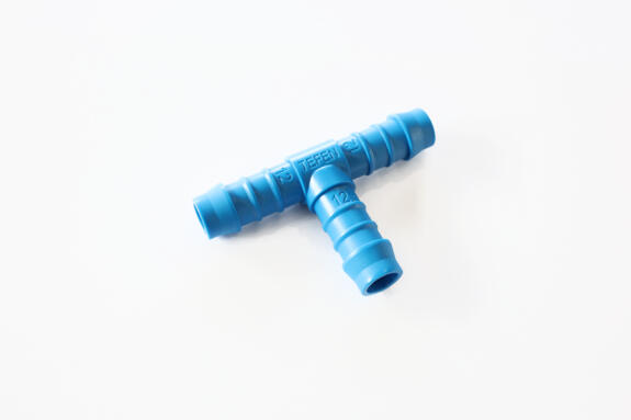 12mm 3 way tee connector blue