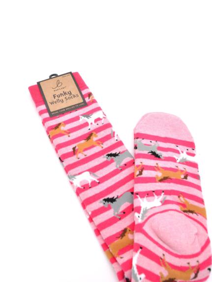 Bartleby Funky Welly Socks - Horses