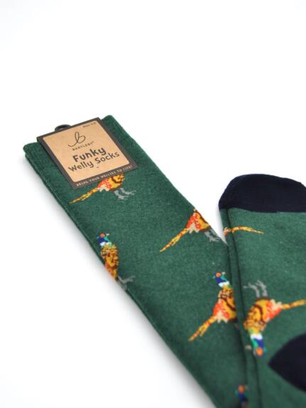 Bartleby Funky Welly Socks - Pheasant - Image 2