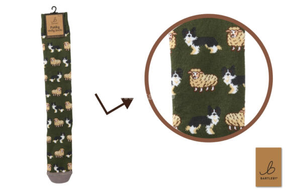 Funky Welly Socks Sheep & Sheepdog